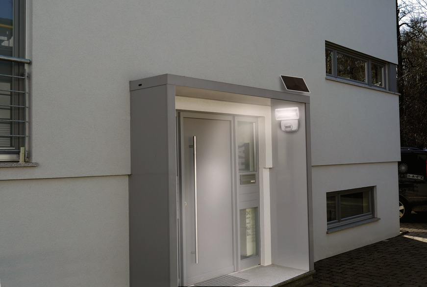 Brennenstuhl SOL 800 - Wandbeleuchtung für den Außenbereich - Schwarz - Kunststoff - IP44 - Eingang - Fassade - Garten - Pfad - Wandmontage