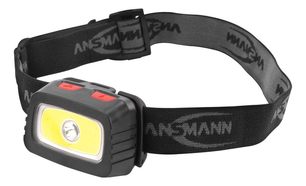 Ansmann HD200B - Stirnband-Taschenlampe - Schwarz - Grau - Acrylnitril-Butadien-Styrol (ABS) - IP44 - LED - 1 Lampen