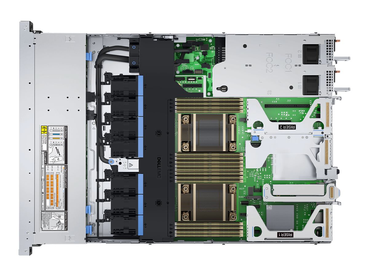 Dell PowerEdge R450 - Server - Rack-Montage - 1U - zweiweg - 1 x Xeon Silver 4314 / 2.4 GHz - RAM 32 GB - SAS - Hot-Swap 6.4 cm (2.5")