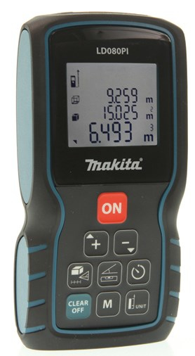 Makita LD080PI - cm,m,mm - Schwarz - Blau - 3 Zeilen - IP54 - 80 m - 0,05 m