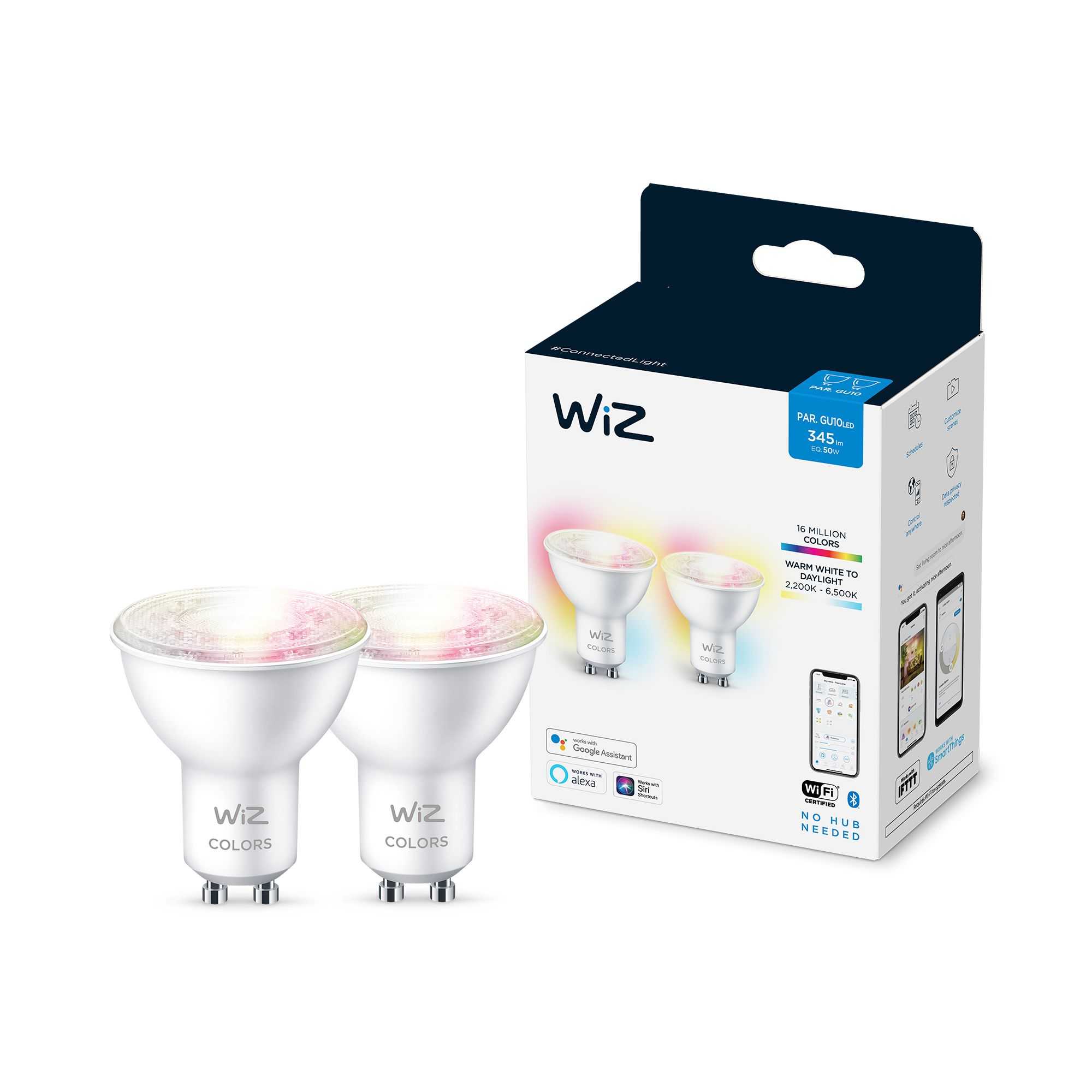Philips WiZ 8719514551039 - Intelligente Glühbirne - Weiß - WLAN - LED - GU10 - Multi
