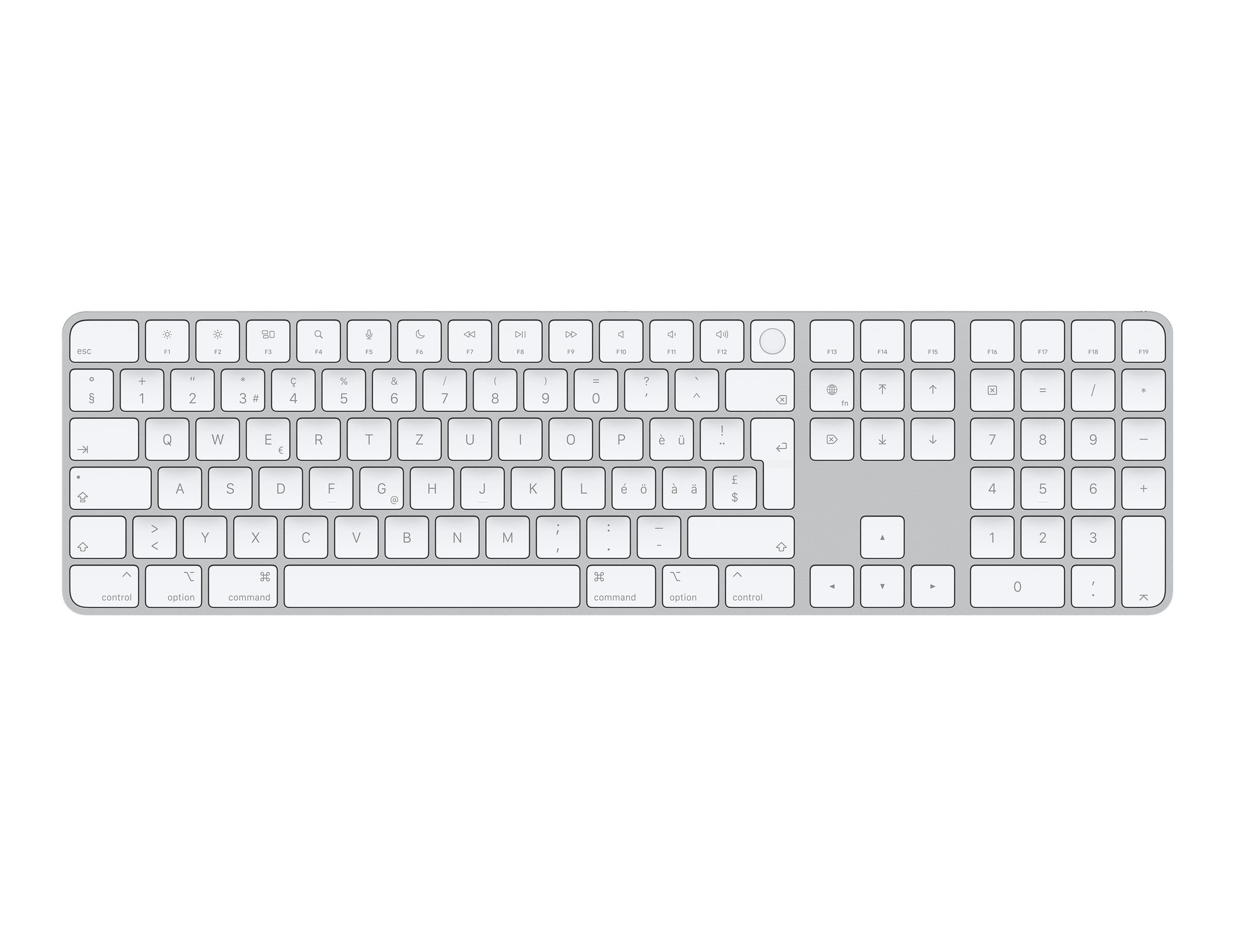Apple Magic Keyboard with Touch ID and Numeric Keypad - Tastatur - Bluetooth, USB-C - QWERTZ - Schweiz - für iMac (Anfang 2021)