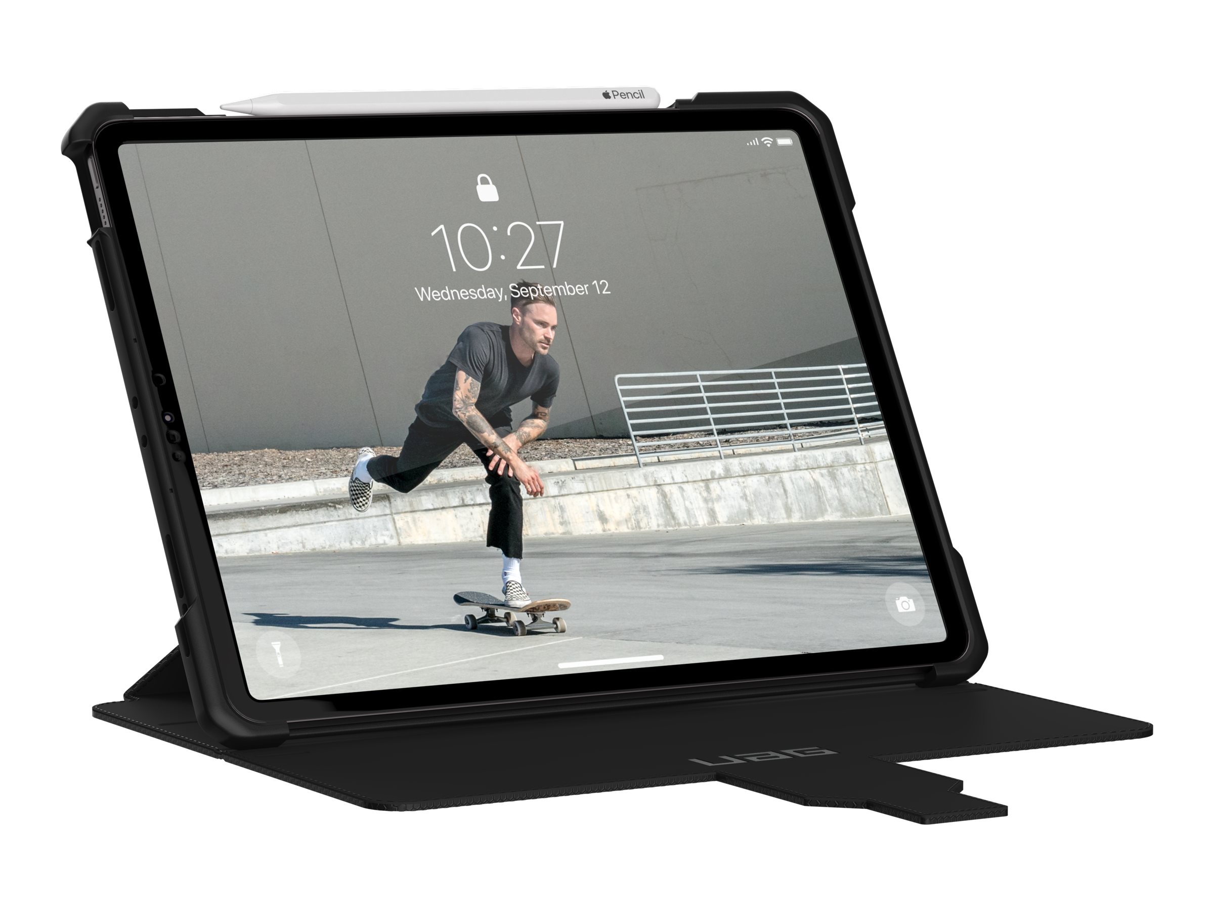 Urban Armor Gear UAG Rugged Case for iPad Pro 12.9-in (5th Gen, 2021) - Metropolis Black - Flip-Hülle für Tablet - widerstandsfähig - Schwarz - 12.9" - für Apple 12.9-inch iPad Pro (4. Generation, 5. Generation)