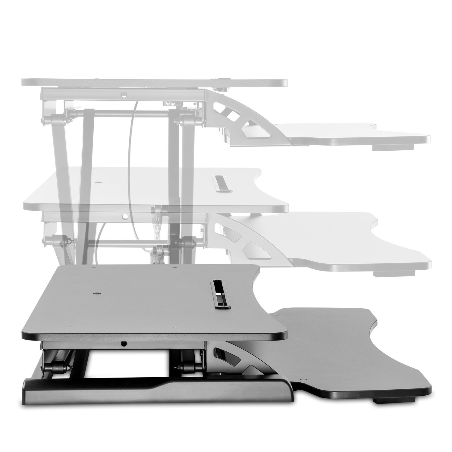 V7 Essential-Workstation-Tischständer mit Sitz-/Stehfunktion