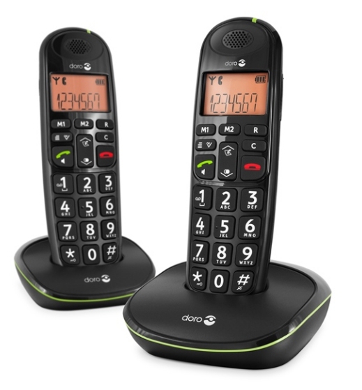 Doro PhoneEasy 100W Duo - Schnurlostelefon mit Rufnummernanzeige