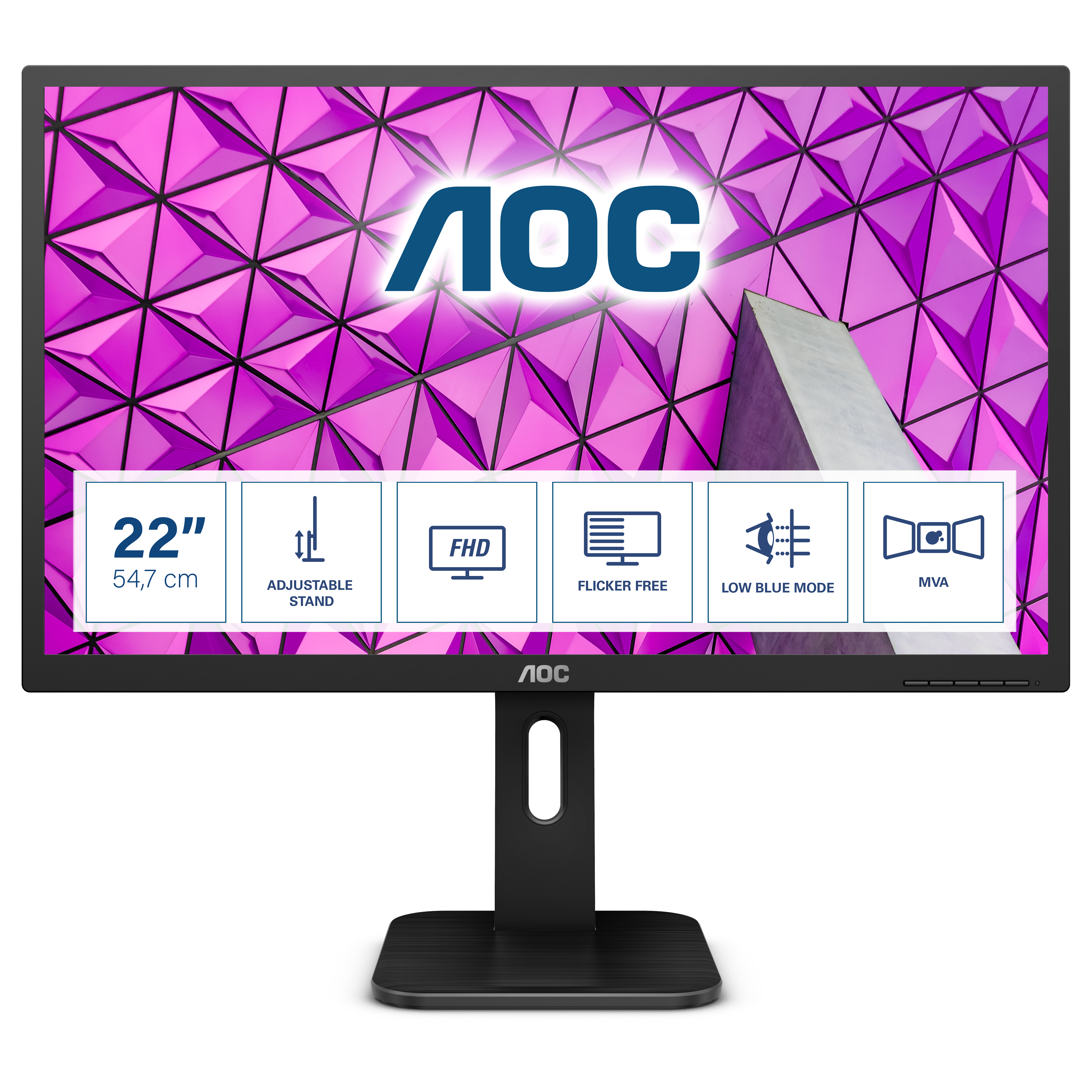 AOC 22P1 - LED-Monitor - 54.6 cm (21.5") - 1920 x 1080 Full HD (1080p)