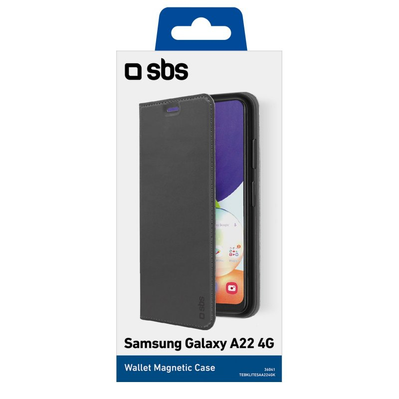 SBS Book Wallet Lite Samsung Galaxy A22 4G schwarz