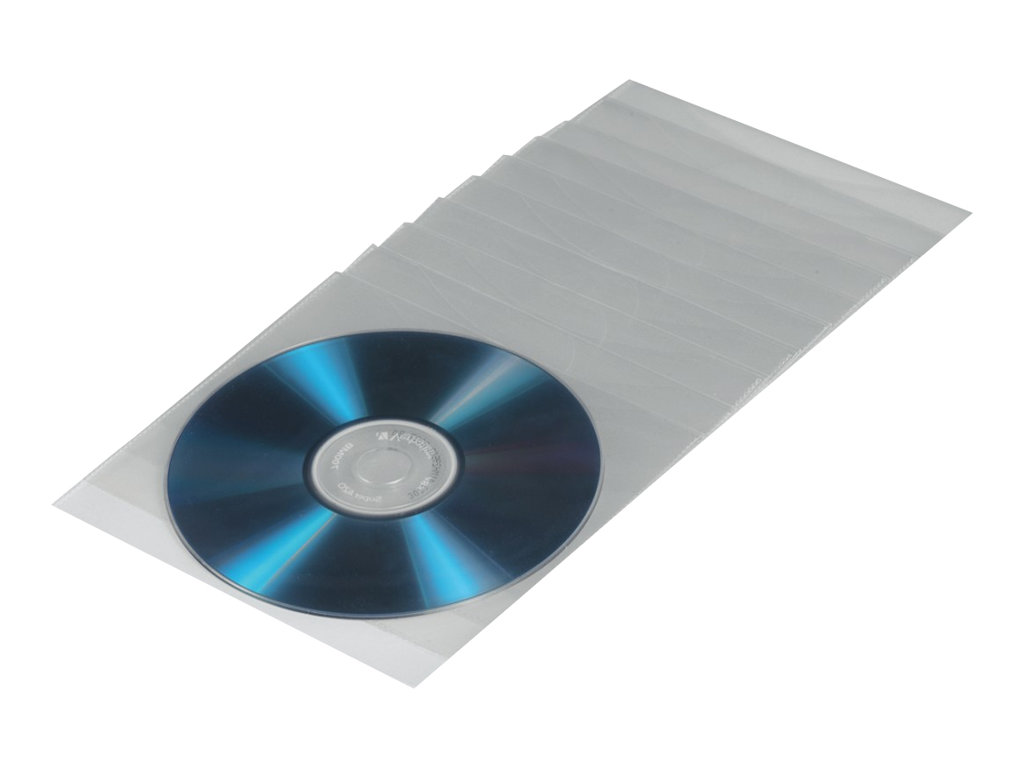 Hama CD/DVD Protective Sleeves - CD-/DVD-Hülle - Kapazität: 1 CD/DVD - durchsichtig (Packung mit 100)