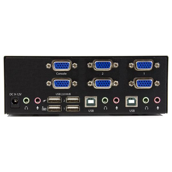 StarTech.com 2 Port KVM Switch mit Dual-VGA und 2-fach USB Hub