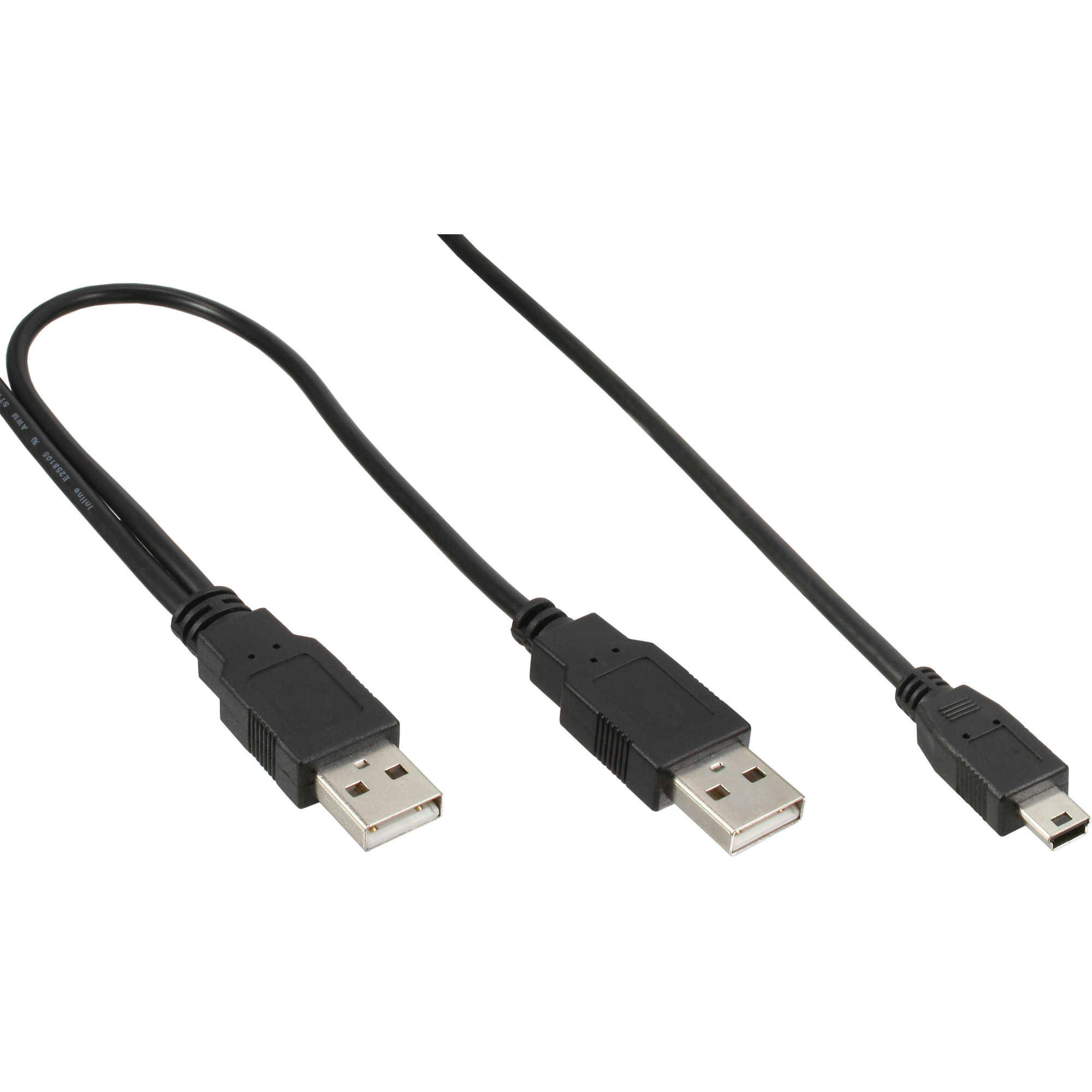 InLine USB-Kabel - Mini-USB, Typ B (M) zu USB (M)