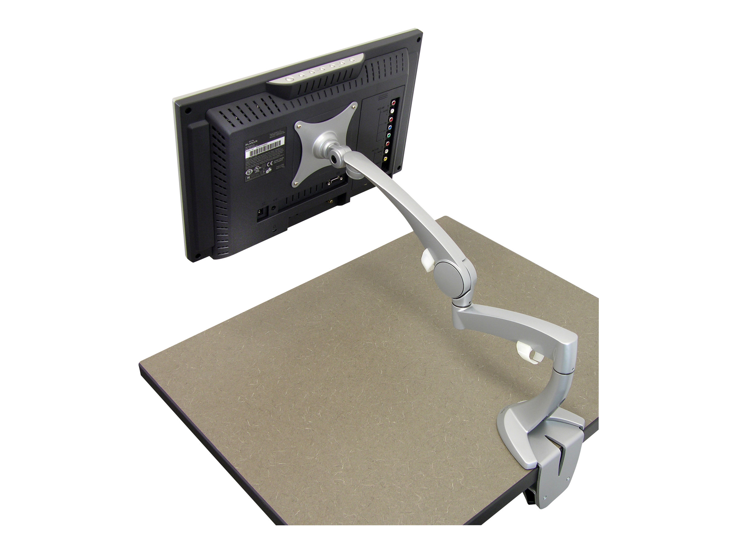 Ergotron Neo-Flex - Befestigungskit (Gelenkarm, Spannbefestigung für Tisch, Tischplattenbohrung, Basis, Verlängerung) - für LCD-Display - Vollaluminium - Silber - Bildschirmgröße: bis zu 61 cm (bis zu 24 Zoll)