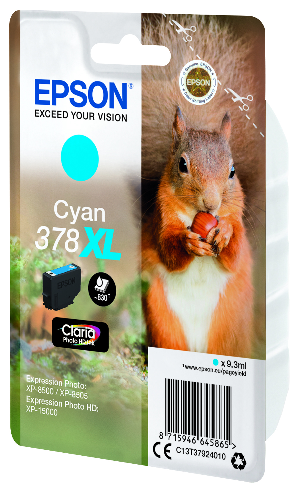 Epson 378XL - 9.3 ml - mit hoher Kapazität - Cyan