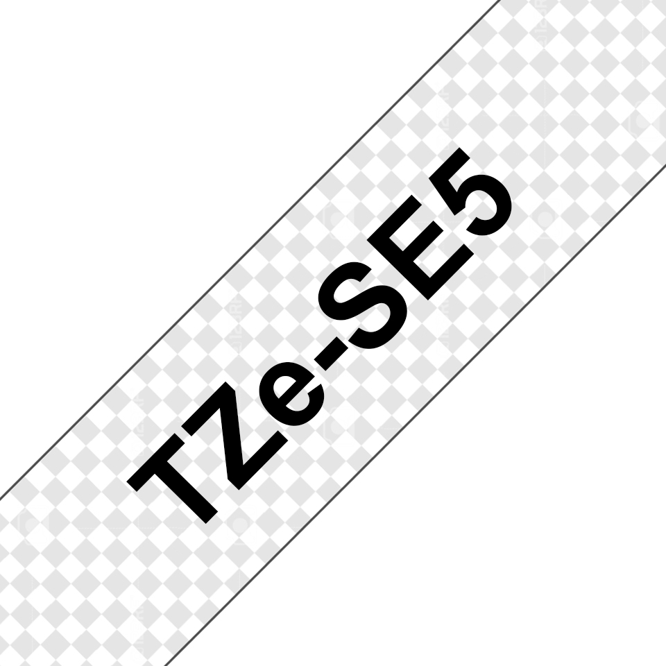 Brother TZe-SE5 - Schwarz auf Weiß - Rolle (2,4 cm x 8 m)