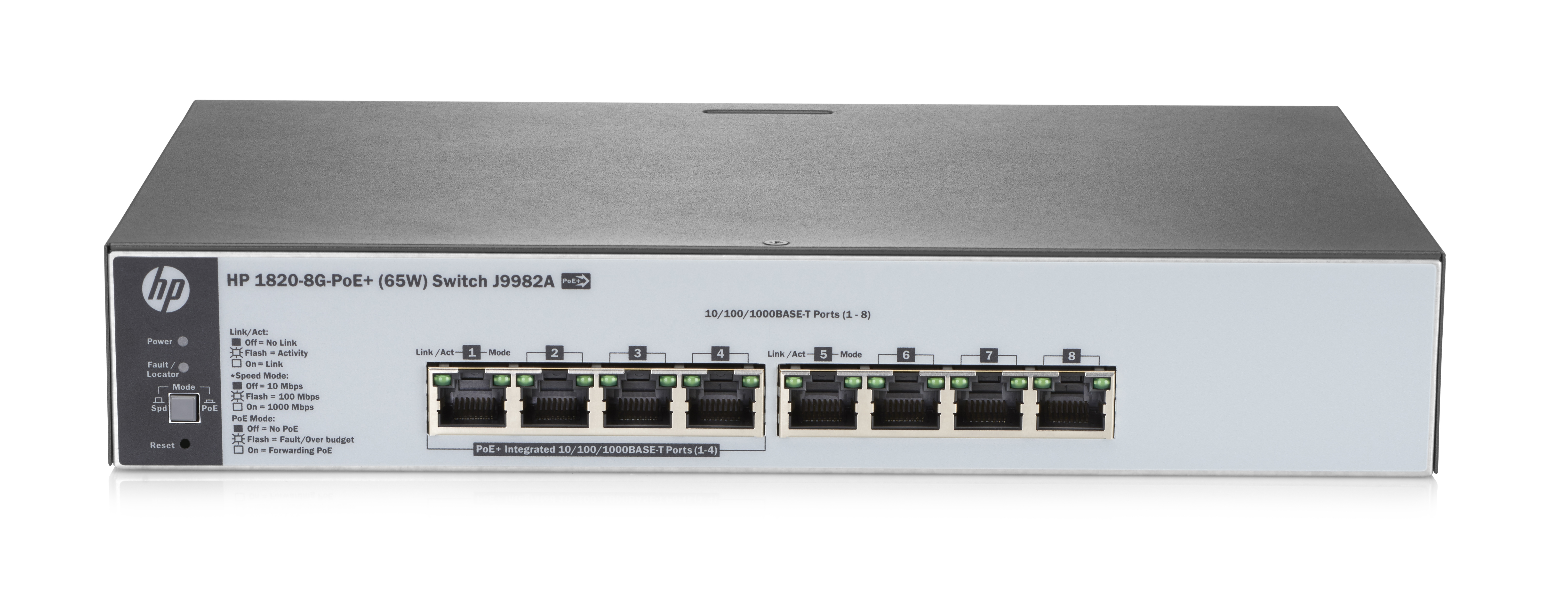 HPE 1820-8G - Switch - managed - 4 x 10/100/1000 (PoE+)