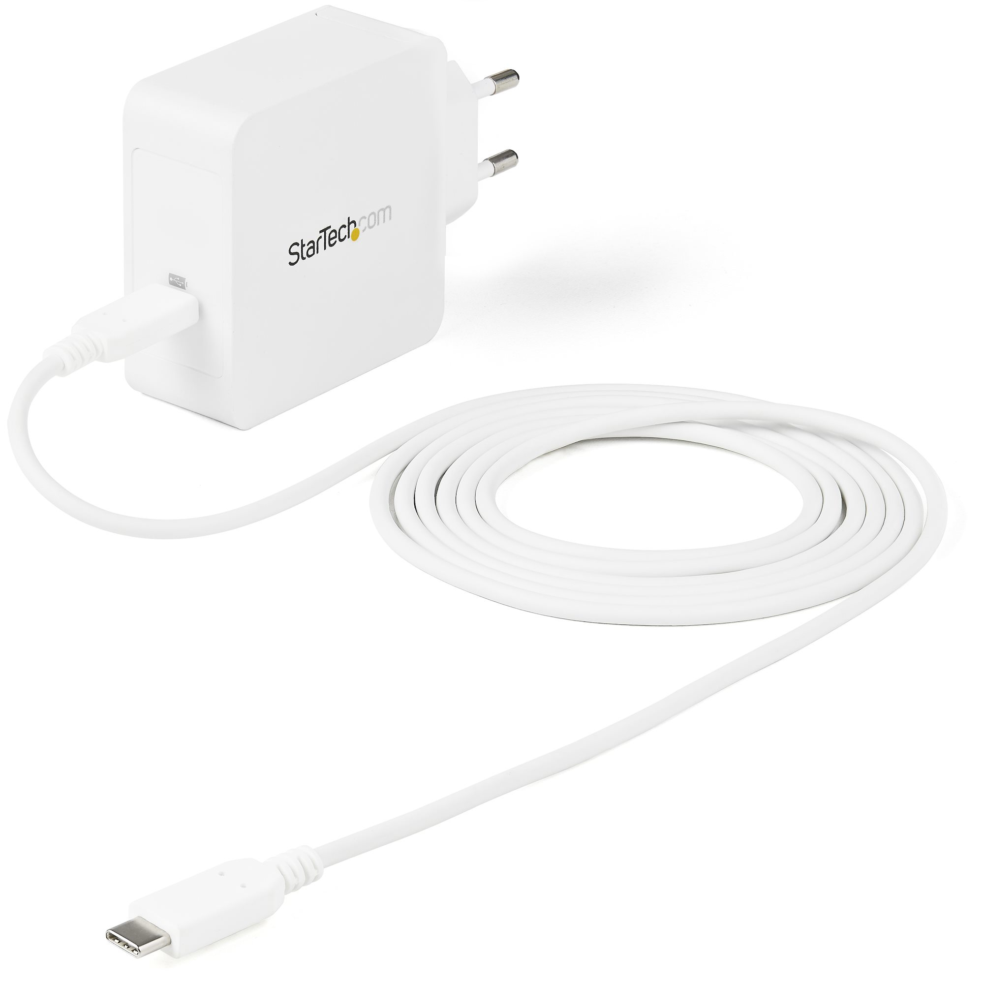 StarTech.com USB C Wall Charger, USB C Laptop Charger 60W PD, 6ft/2m Cable, Universal Compact Type C Power Adapter, Dell XPS/Lenovo X1 Carbon, HP EliteBook, MacBook, USB IF/CE Certified - 60W PD3.0 Wall Charger (WCH1CEU)
