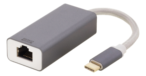 Deltaco Netværksadapter USB-C 3.1 1Gbps Kabling