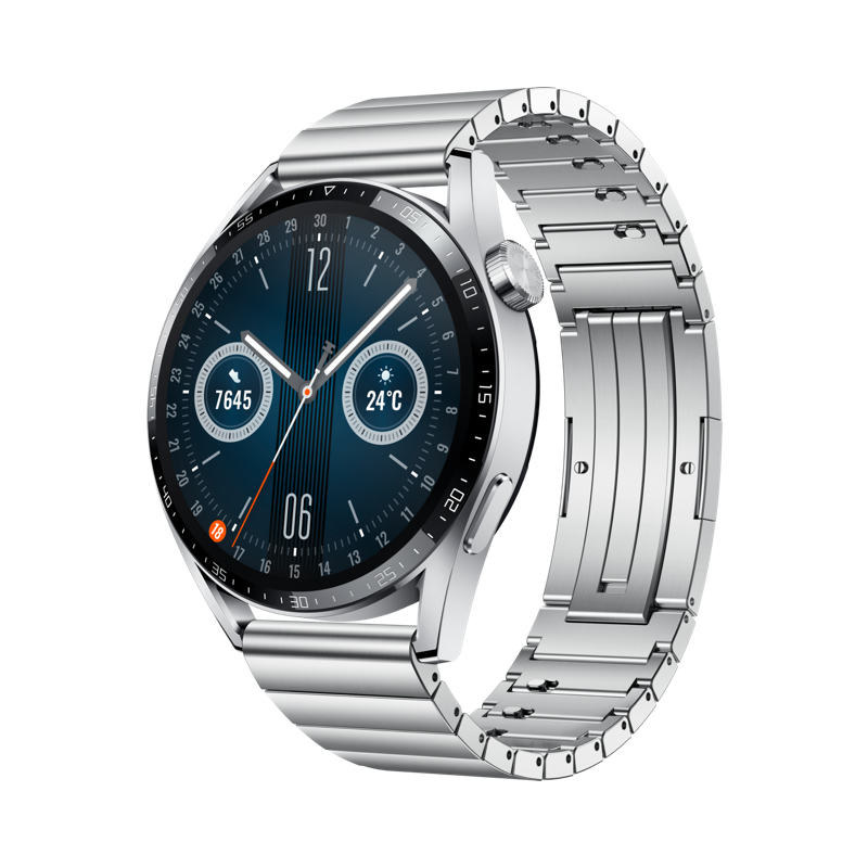 Huawei Watch GT 3 - Elite Edition - 46 mm - Silver Edelstahl - intelligente Uhr mit Riemen - Handgelenkgröße: 140-210 mm - Anzeige 3.6 cm (1.43")