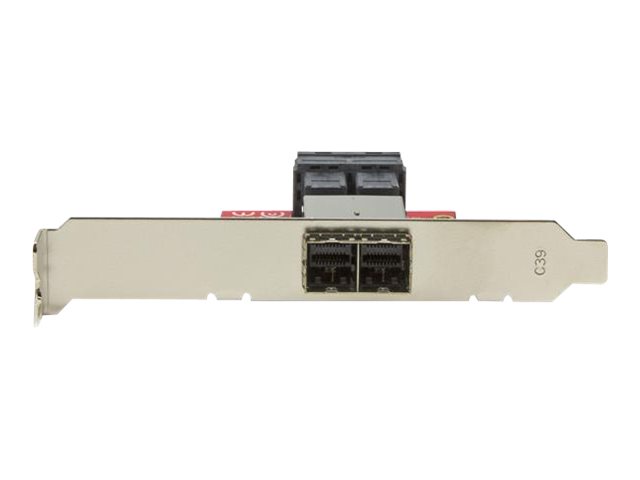 StarTech.com Mini-SAS Adapter - Dual SFF-8643 auf SFF-8644 - Voll und Low-Profile Slotblech - 12Gbit/s - SAS-Blende intern zu extern - SAS 12Gbit/s - 4x Mini SAS HD (SFF-8643)