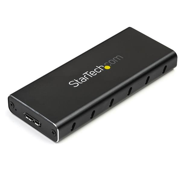 StarTech.com SSD Festplattengehäuse für M.2 Festplatten - USB 3.1 Type C - NGFF - USB C Kabel - USB 3.1 Case auf M2 Adapter - Speichergehäuse - M.2 - SATA 6Gb/s - 600 MBps - USB 3.1 (Gen 2)
