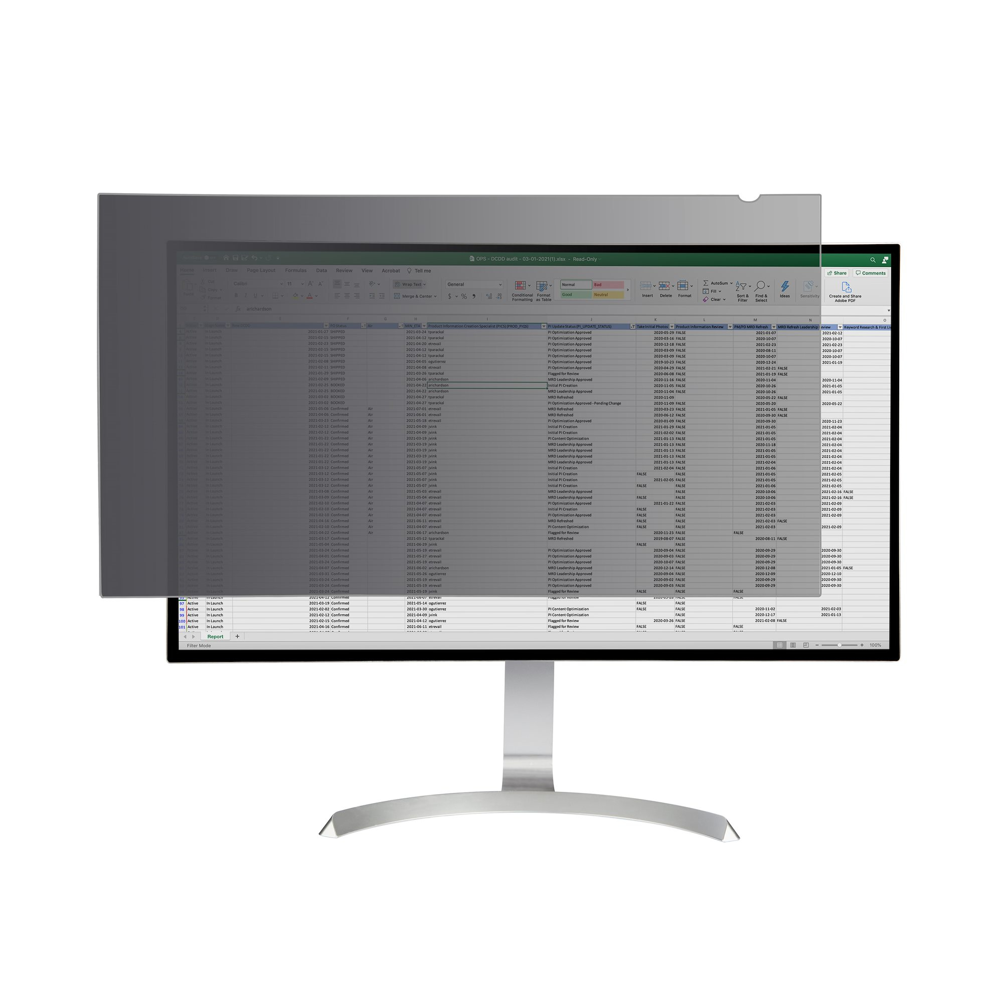 StarTech.com Blickschutzfolie für 32-Zoll-PC-Display - 16:9 Widescreen - Monitor Sichtschutz - Blaues Licht reduzierende Schutzfolie - matt/glänzend - +/-30 Grad (PRIVSCNMON32)