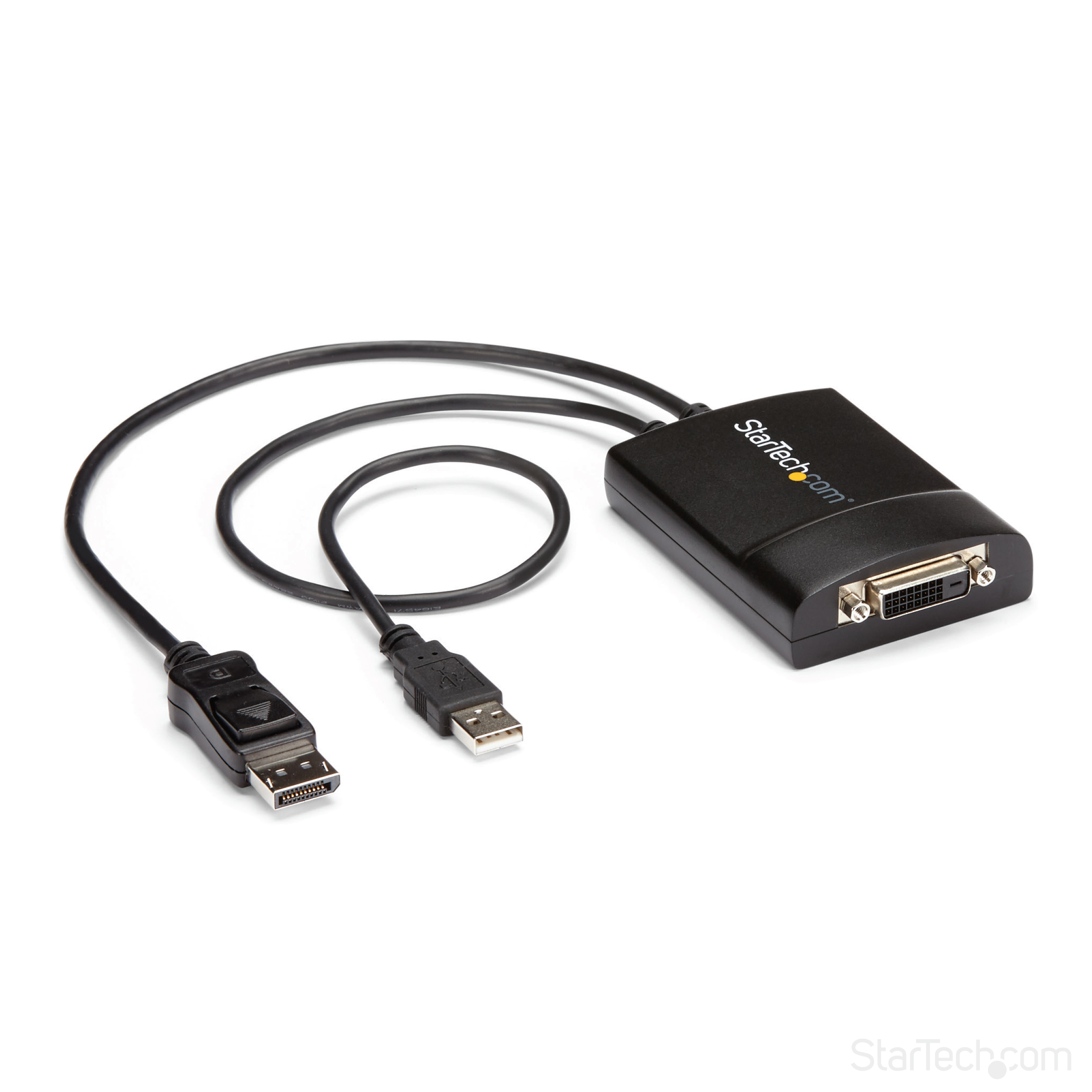 StarTech.com DisplayPort to DVI Adapter - Dual-Link - Active DVI-D Adapter for Your Monitor / Display - USB Powered - 2560x1600 (DP2DVID2)