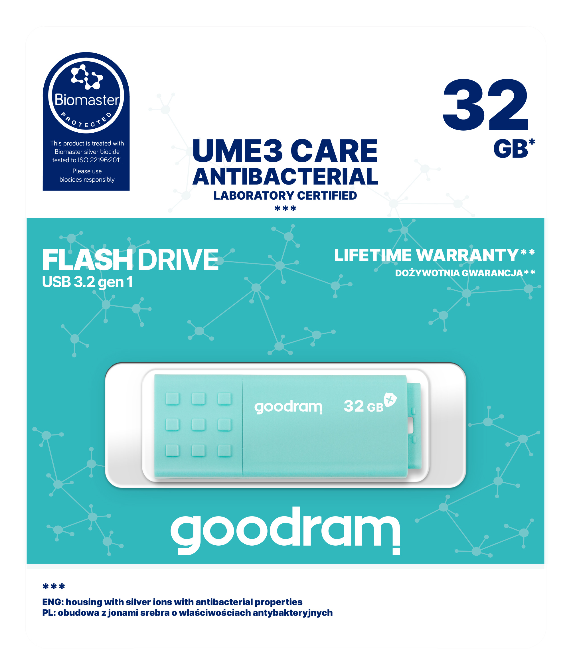 GoodRam UME3 CARE - USB-Flash-Laufwerk - 32 GB