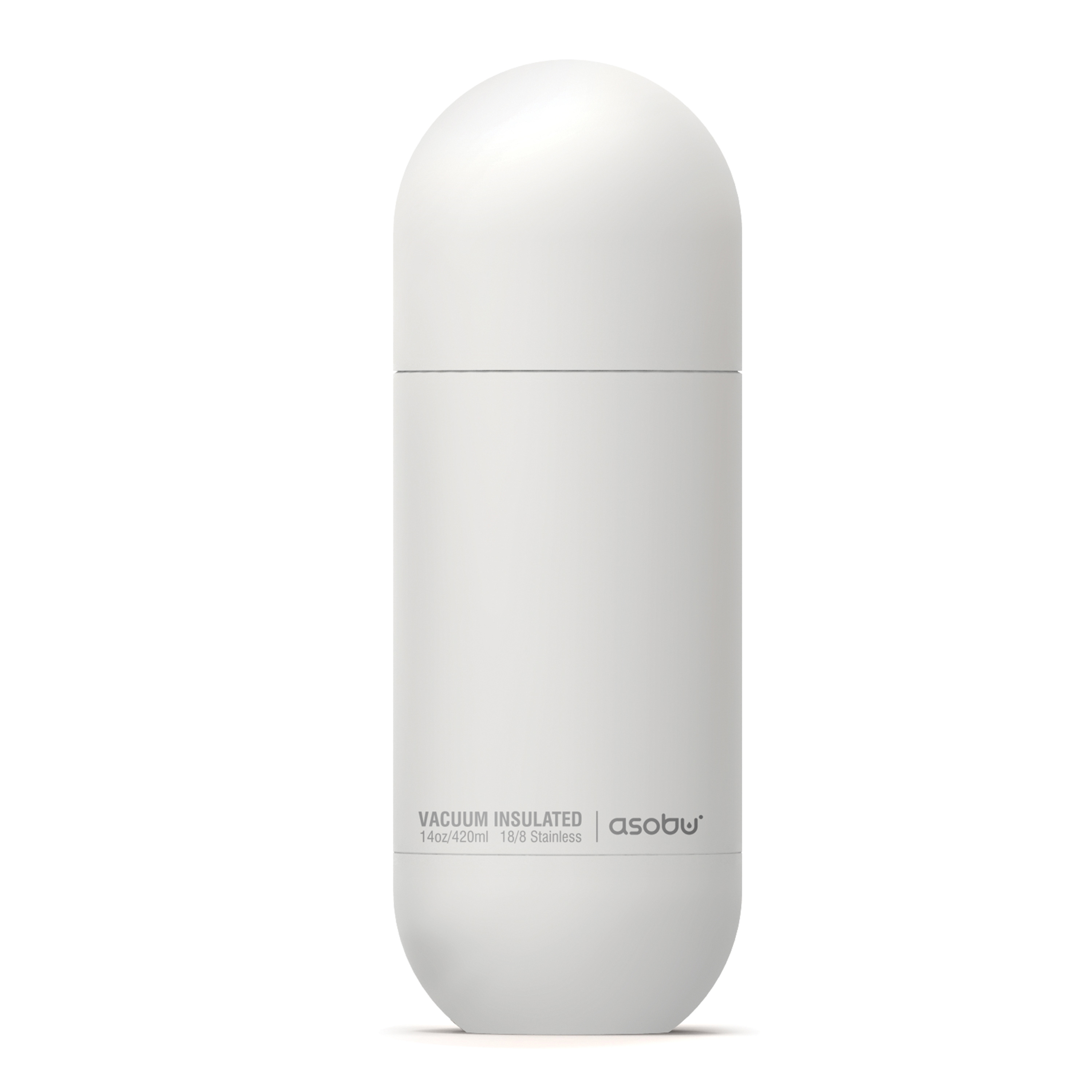 Asobu ORB - Edelstahl Isolierflasche mit Trinkbecher Weiß