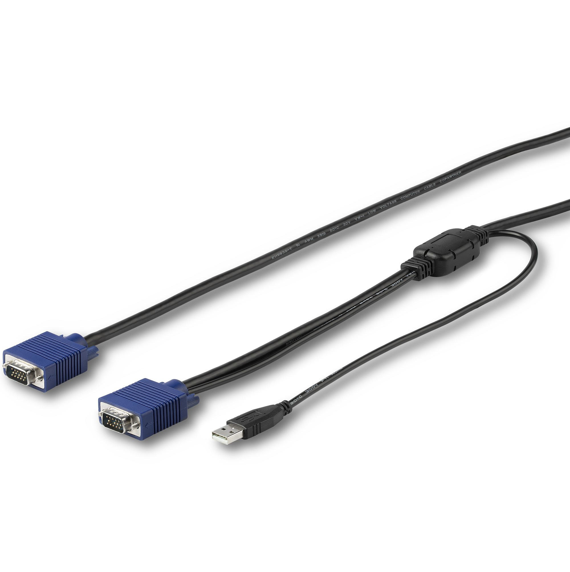 StarTech.com 15 ft. (4.6 m) USB KVM Cable for StarTech.com Rackmount Consoles - VGA and USB KVM Console Cable (RKCONSUV15)