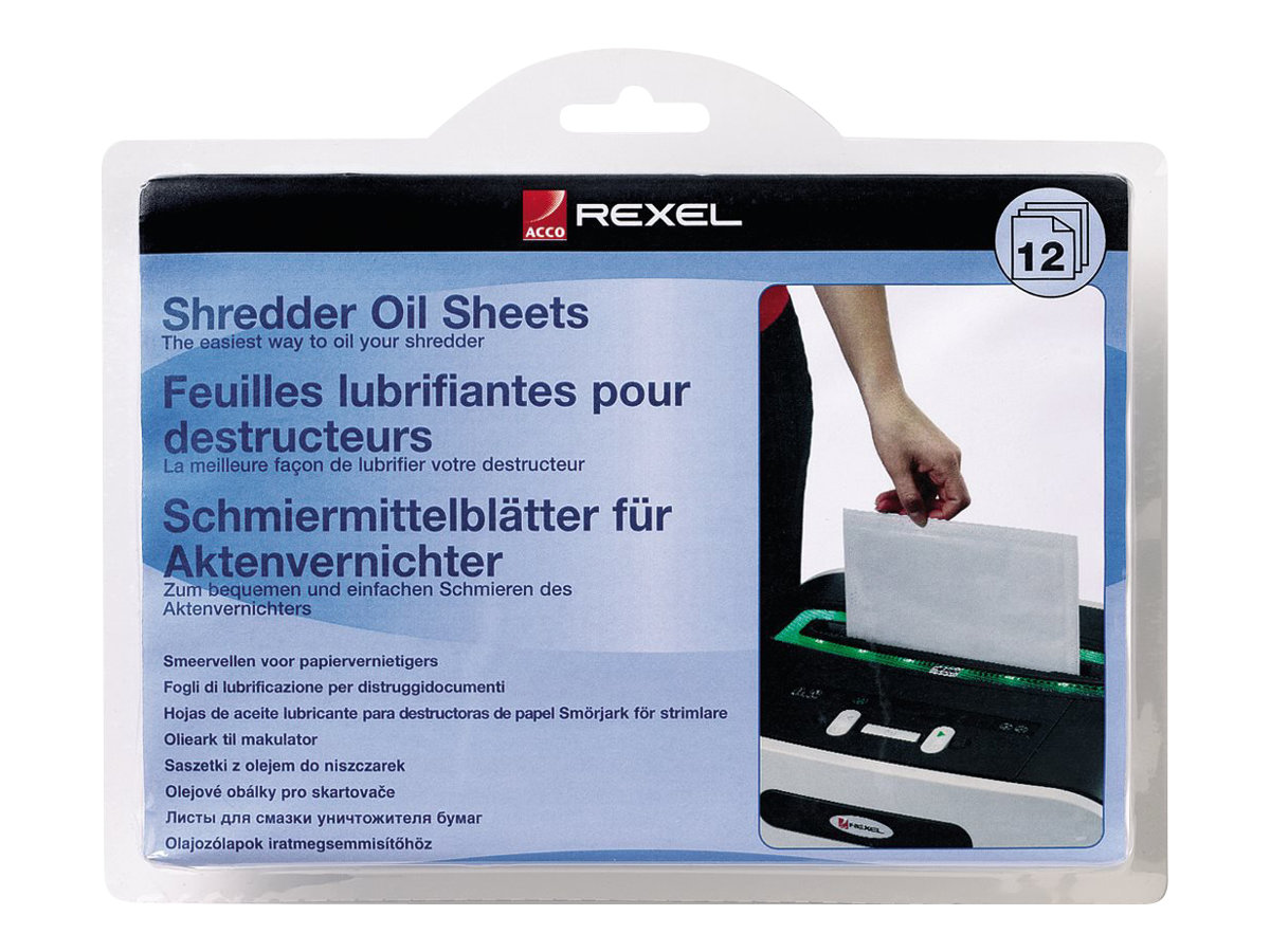 Rexel Schredder-Ölblätter (Packung mit 12)