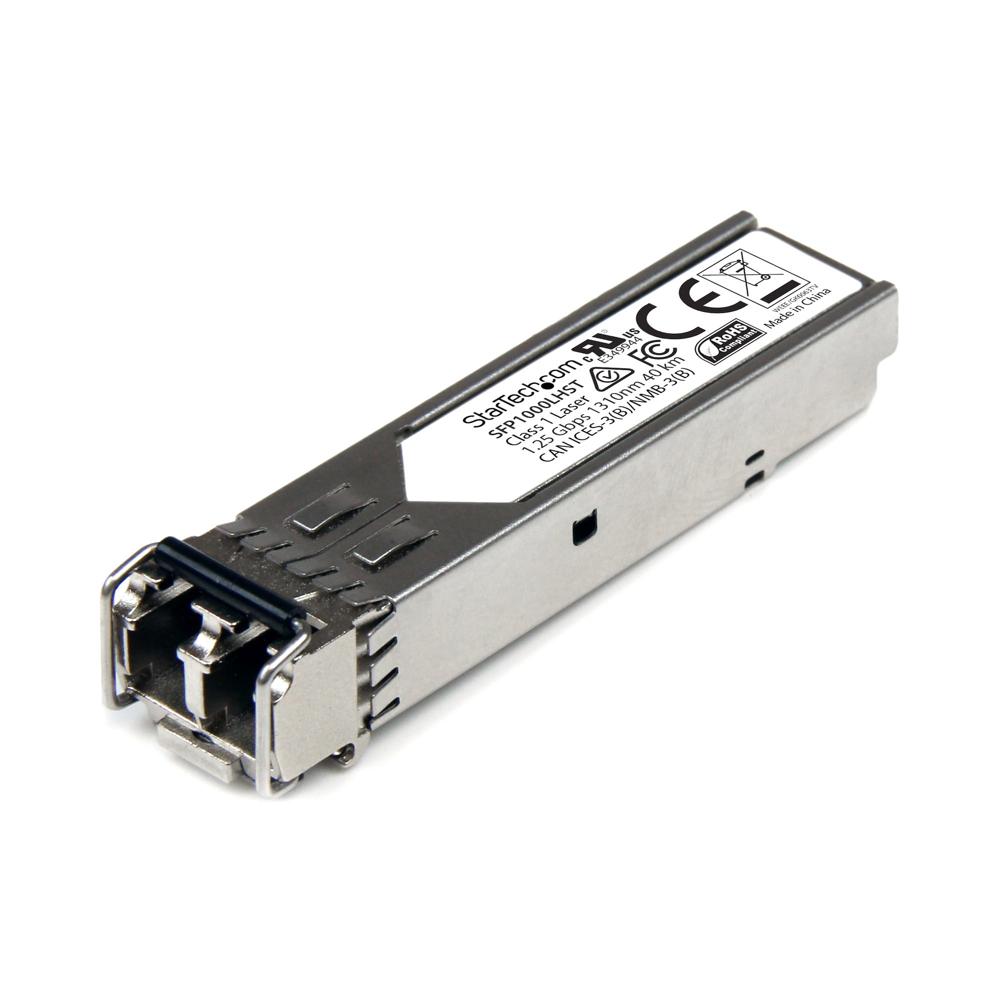 StarTech.com 1000BASE-LH - Gigabit Transceiver - LC Fiber - MSA Compliant - 40 km - Gigabit SFP Modul - Single Mode SFP - SFP (Mini-GBIC)-