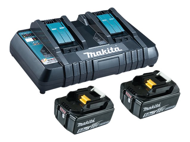 Makita Batterieladegerät + Batterie 2 x - Li-Ion