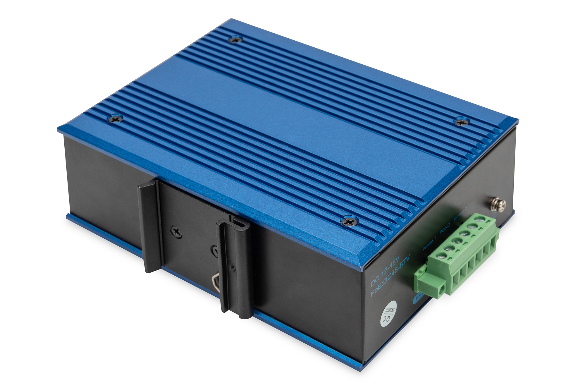 DIGITUS 8 Port Fast Ethernet Netzwerk PoE Switch, Industrial, Unmanaged, 1 SFP Uplink