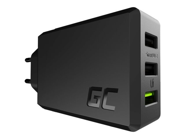 Green Cell ChargeSource 3 - Netzteil - 30 Watt - Apple Fast Charge, GC Ultra Charge, Huawei Fast Charge, QC 3.0, AFC - 3 Ausgabeanschlussstellen (USB)