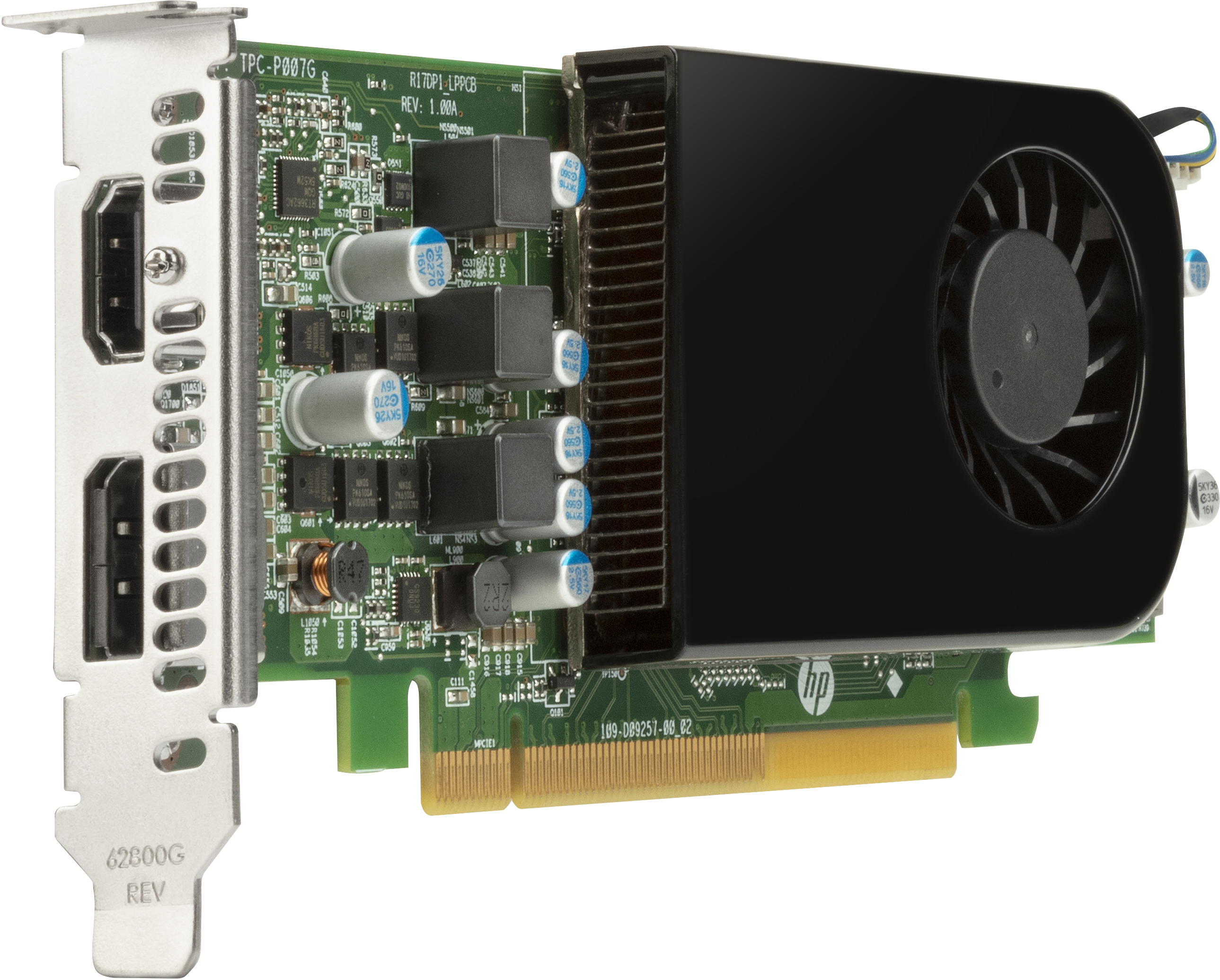 HP AMD Radeon RX 550X - Grafikkarten - Radeon RX 550X - 4 GB GDDR5 - PCIe 3.0 x16 Low-Profile - DisplayPort - für Desktop Pro A G3, Pro G3; EliteDesk 705 G4 (SFF)