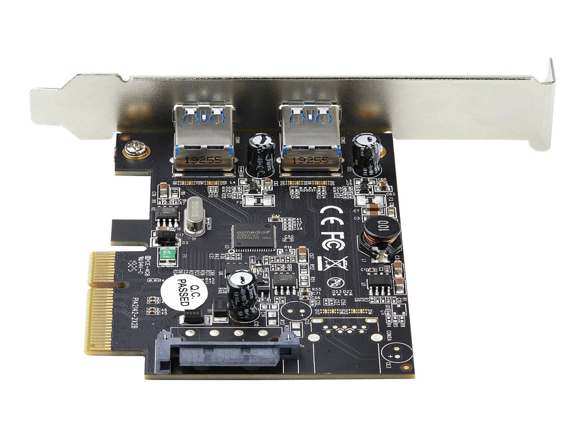 StarTech.com 2-Port USB PCIe Adapter - 10Gbit/s pro Port - USB 3.1/3.2 Gen 2 Typ-A PCI Express 3.0 x2 Host Controller Erweiterungskarte - Add-On Adapterkarte - Full/Low Profile - Windows & Linux (PEXUSB312A3)