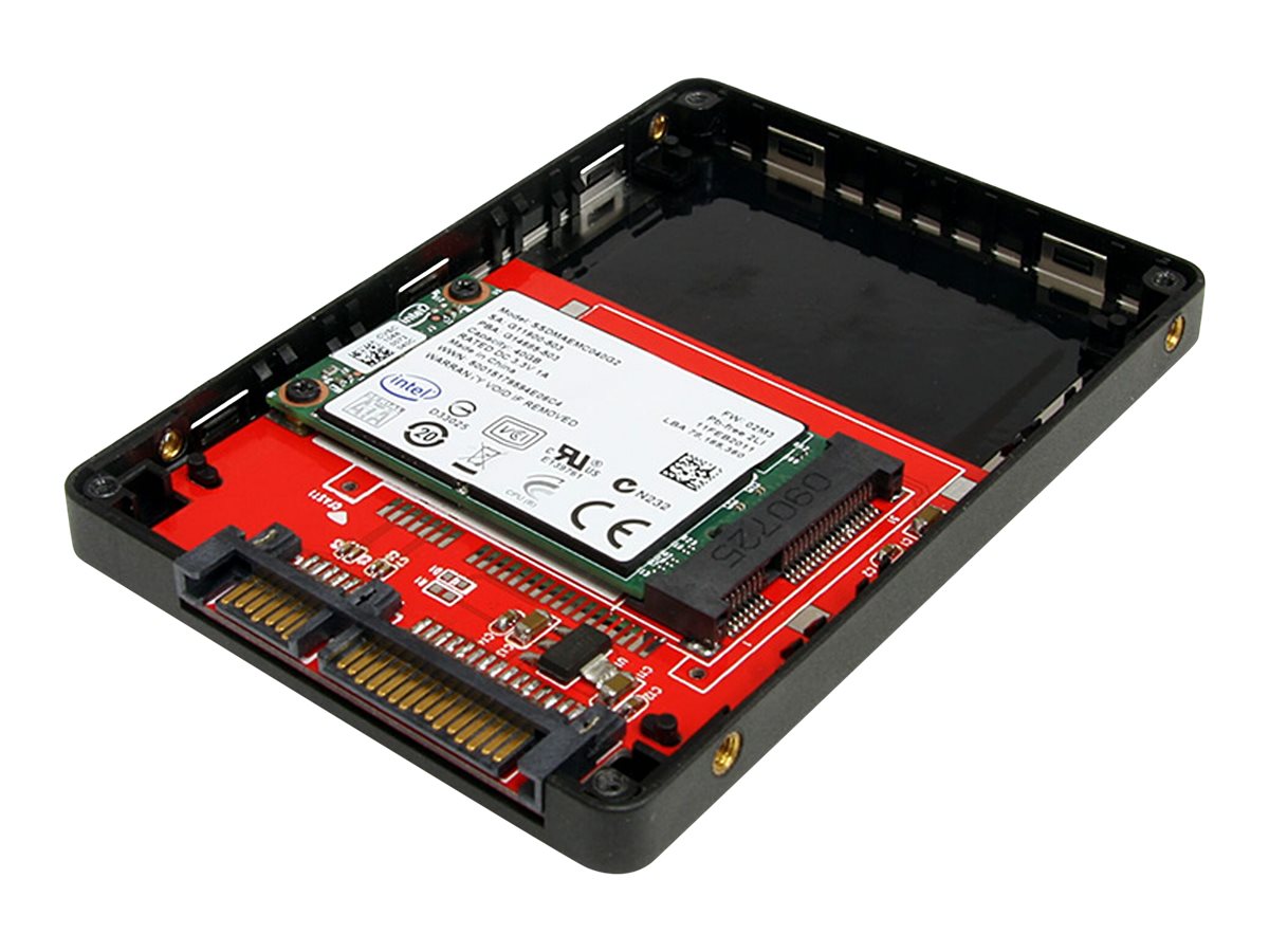 StarTech.com 2,5 SATA auf Mini SATA Adapter - externes mSATA SSD Festplattengehäuse - Speichergehäuse - 2.5" (6.4 cm)