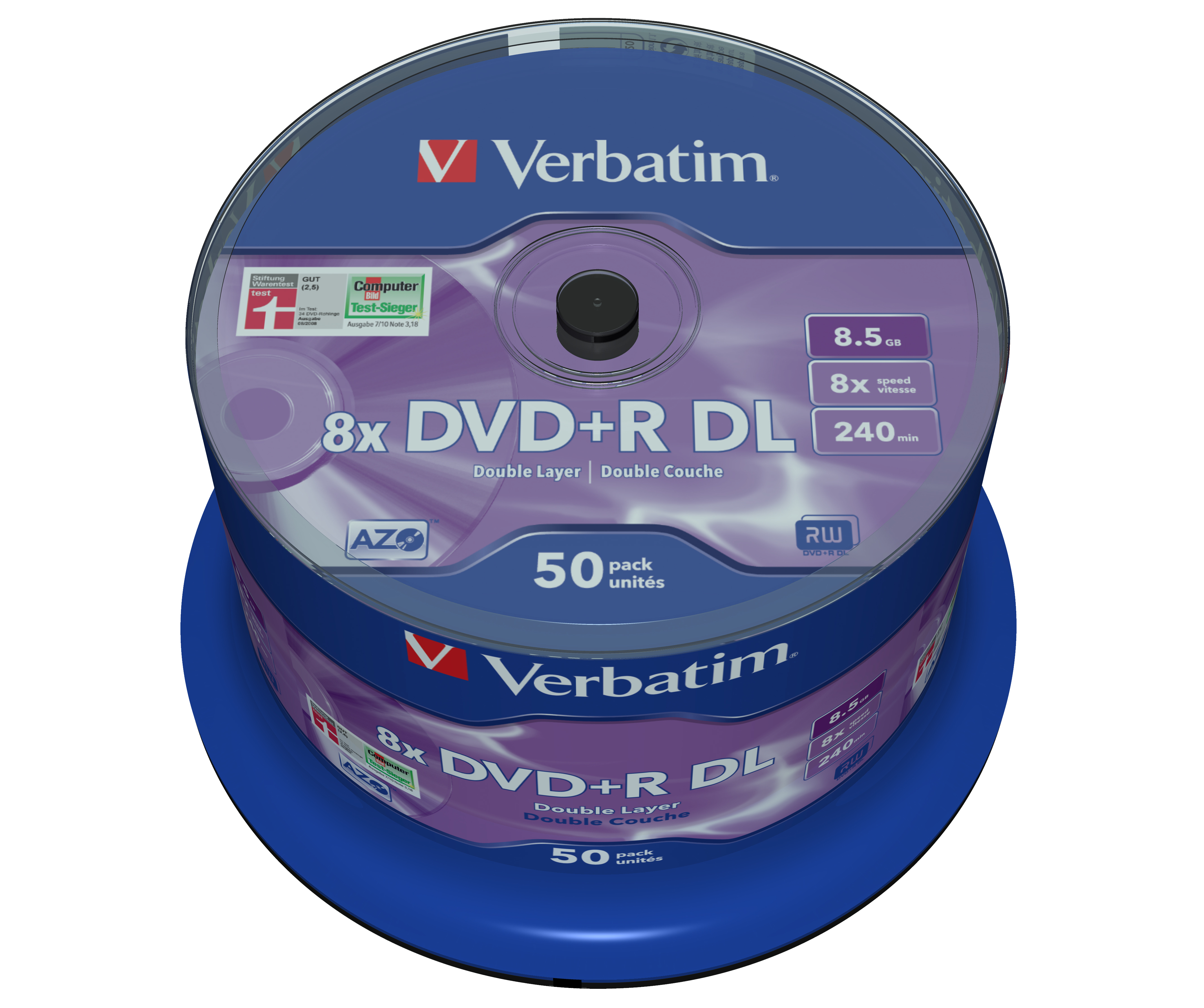 Verbatim 50 x DVD+R DL - 8.5 GB (240 Min.) 8x
