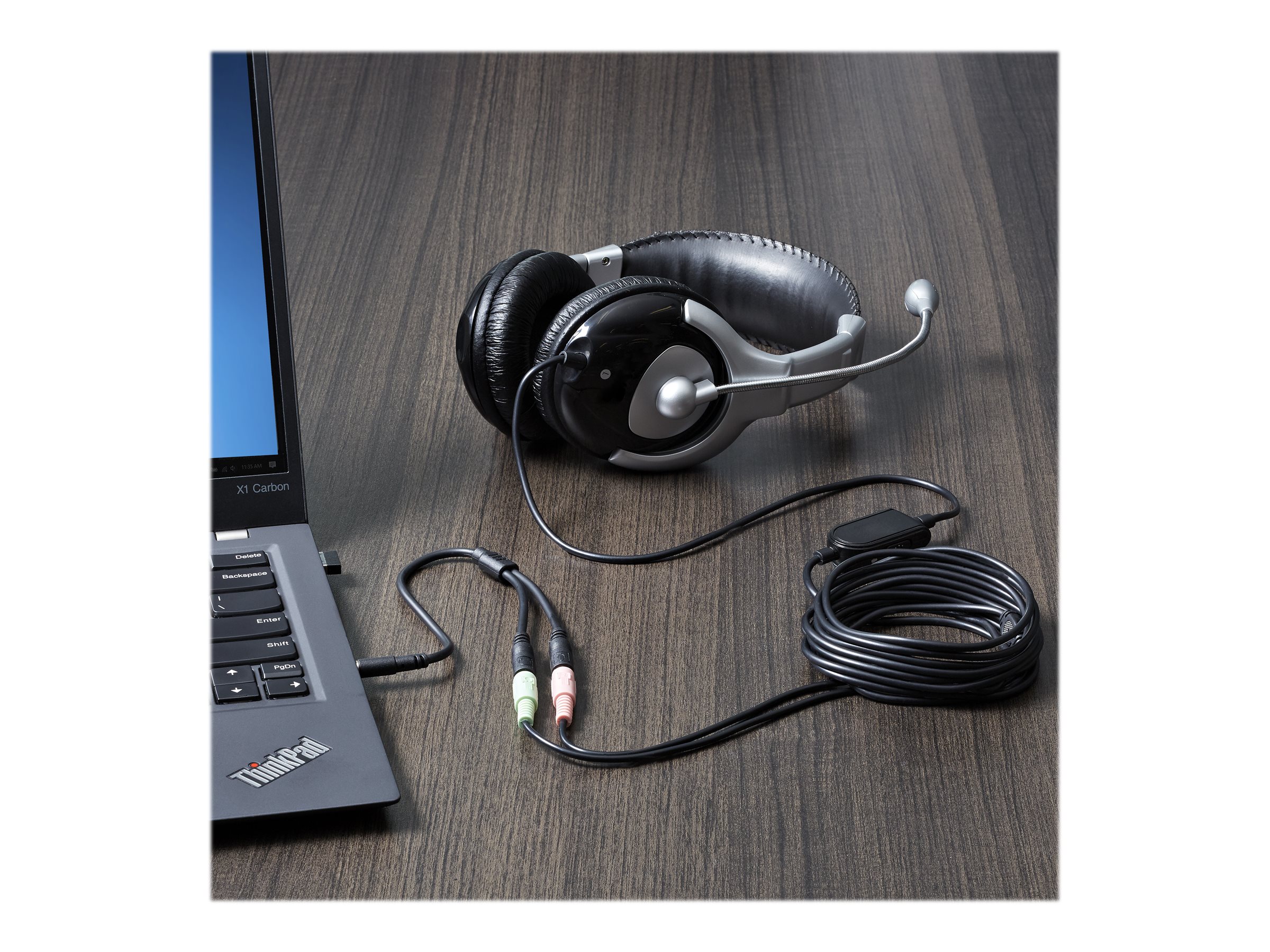 StarTech.com 3,5mm Klinke Audio Y-Kabel - 4 pol. auf 3 pol. Headset Adapter für Headsets mit Kopfhörer / Microphone Stecker