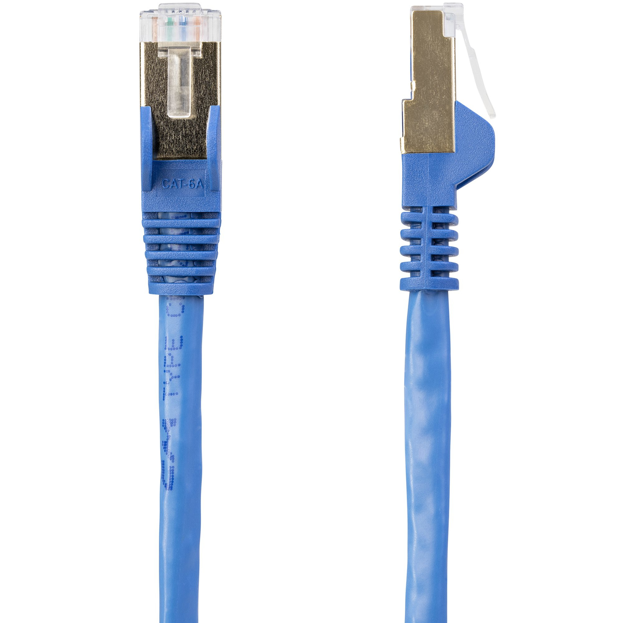 StarTech.com 5m CAT6A Ethernet Cable, 10 Gigabit Shielded Snagless RJ45 100W PoE Patch Cord, CAT 6A 10GbE STP Network Cable w/Strain Relief, Blue, Fluke Tested/UL Certified Wiring/TIA - Category 6A - 26AWG (6ASPAT5MBL)