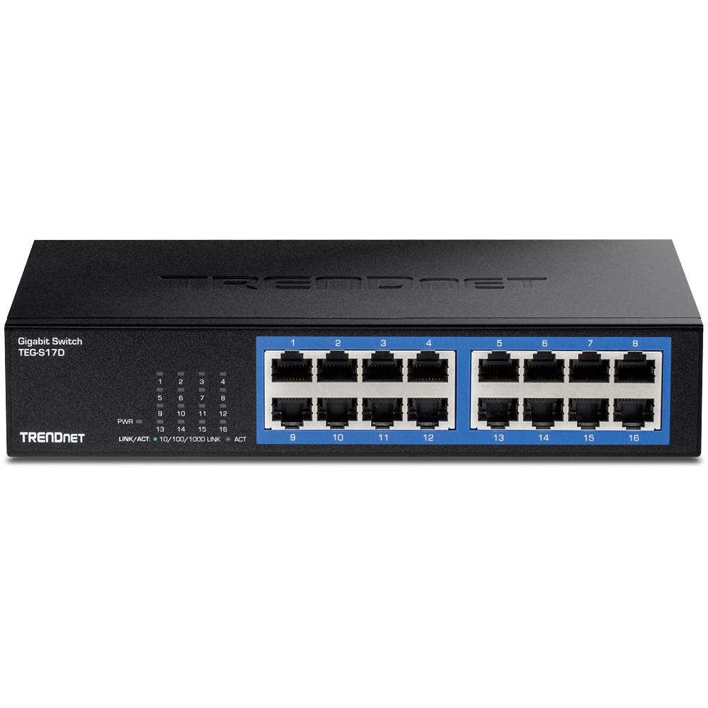 TRENDnet TEG S17D - Switch - 16 x 10/100/1000