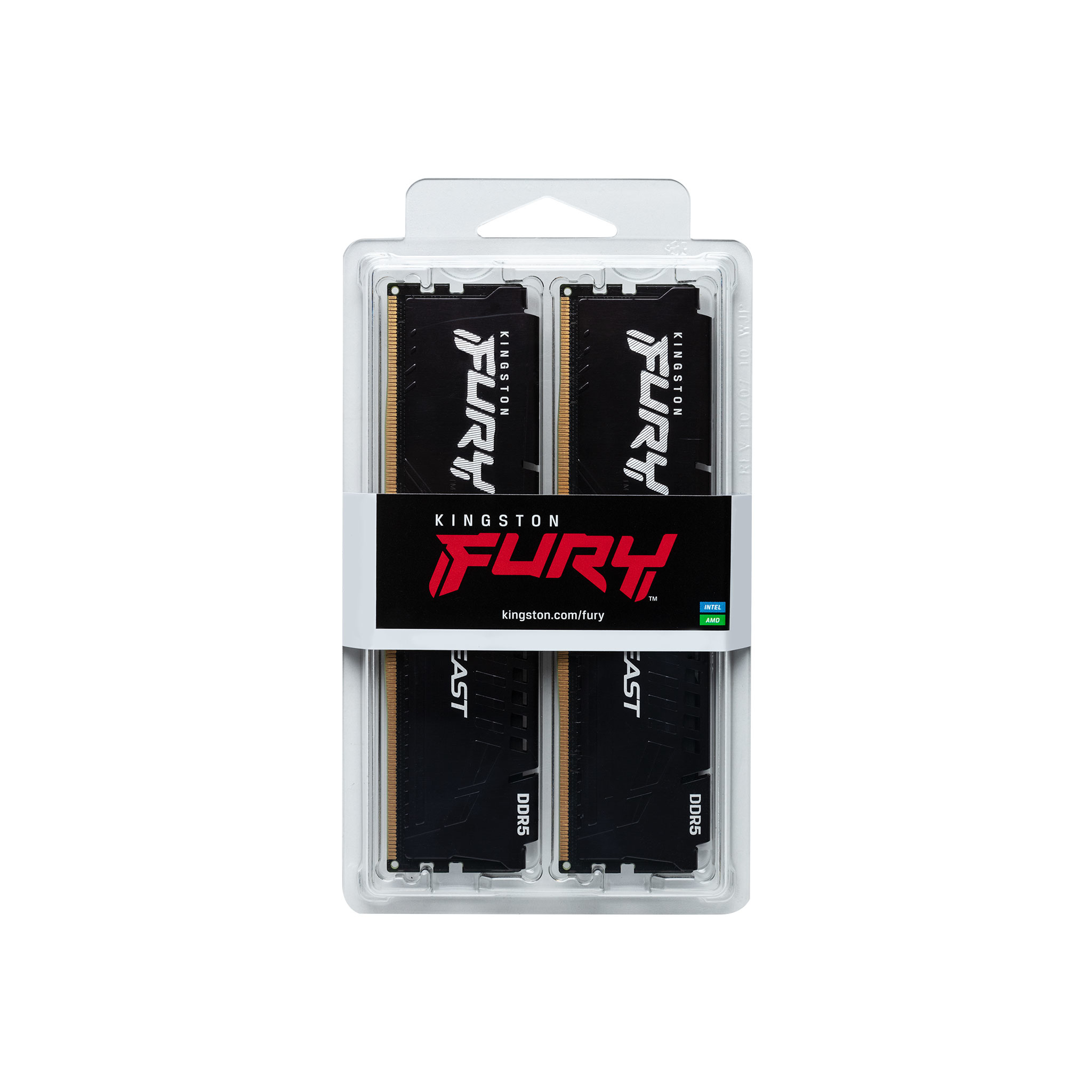 Kingston 128GB 5200MT/s DDR5 CL40 DIMM Kit of 4 Fury Beast Black XM - 128 GB - 128 GB - DDR5