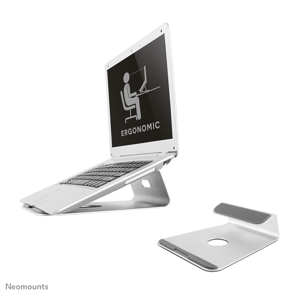 Neomounts NSLS025 - Aufstellung für Notebook - Gebürstetes Aluminium - Silber - Bildschirmgröße: 25.4-43.2 cm (10"-17")