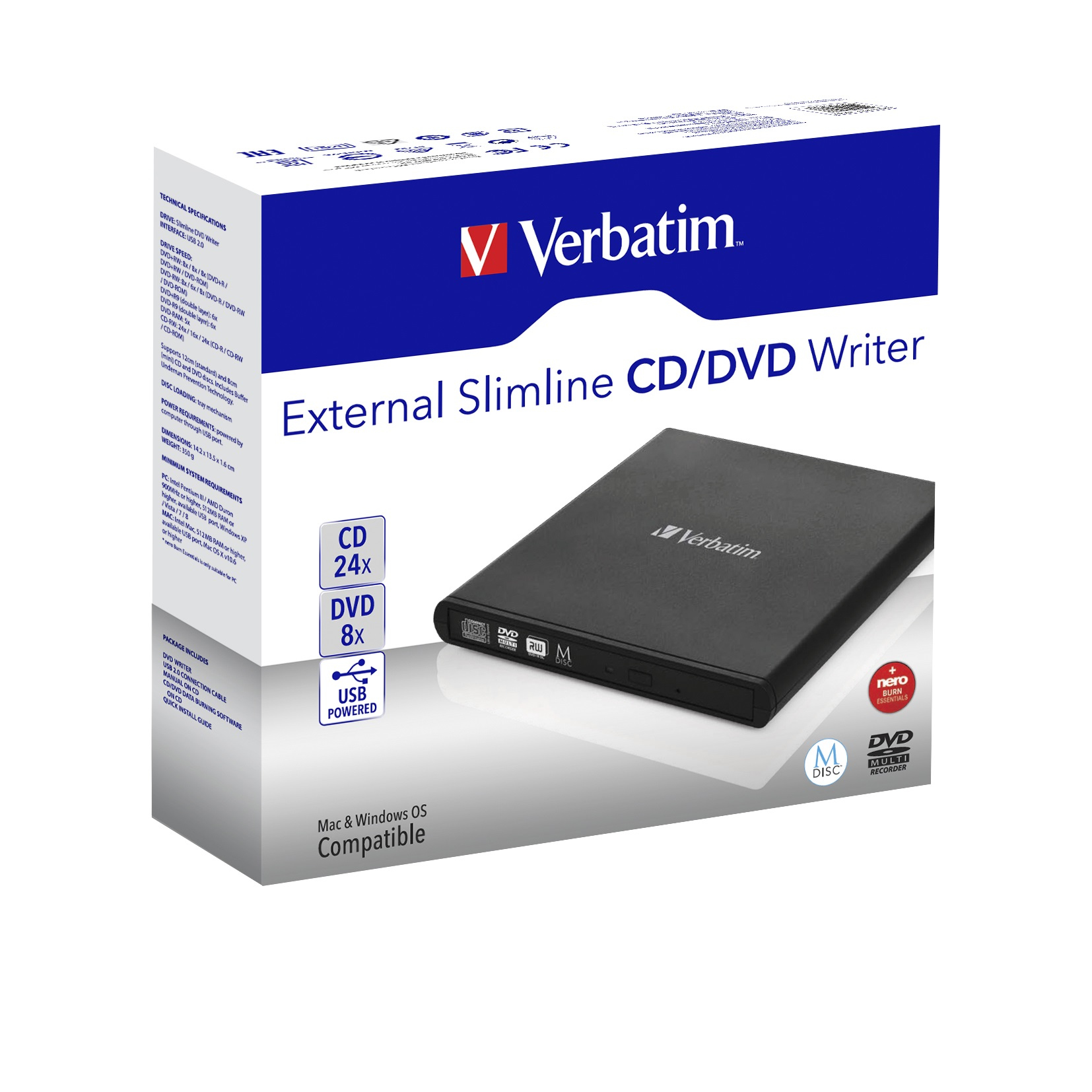 Verbatim Slimline - Laufwerk - DVD±RW (±R DL)