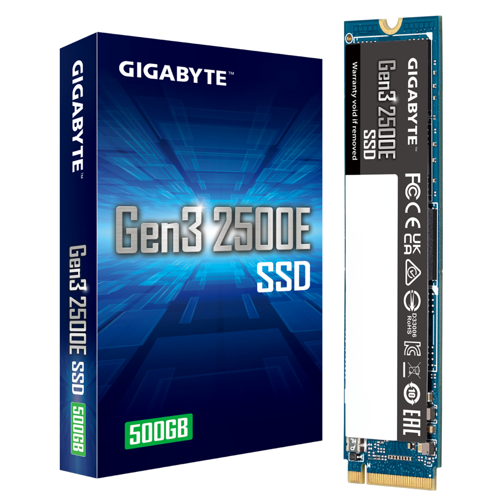 Gigabyte Gen3 2500E - SSD - 500 GB - intern - M.2 2280 - PCIe 3.0 x4 (NVMe)