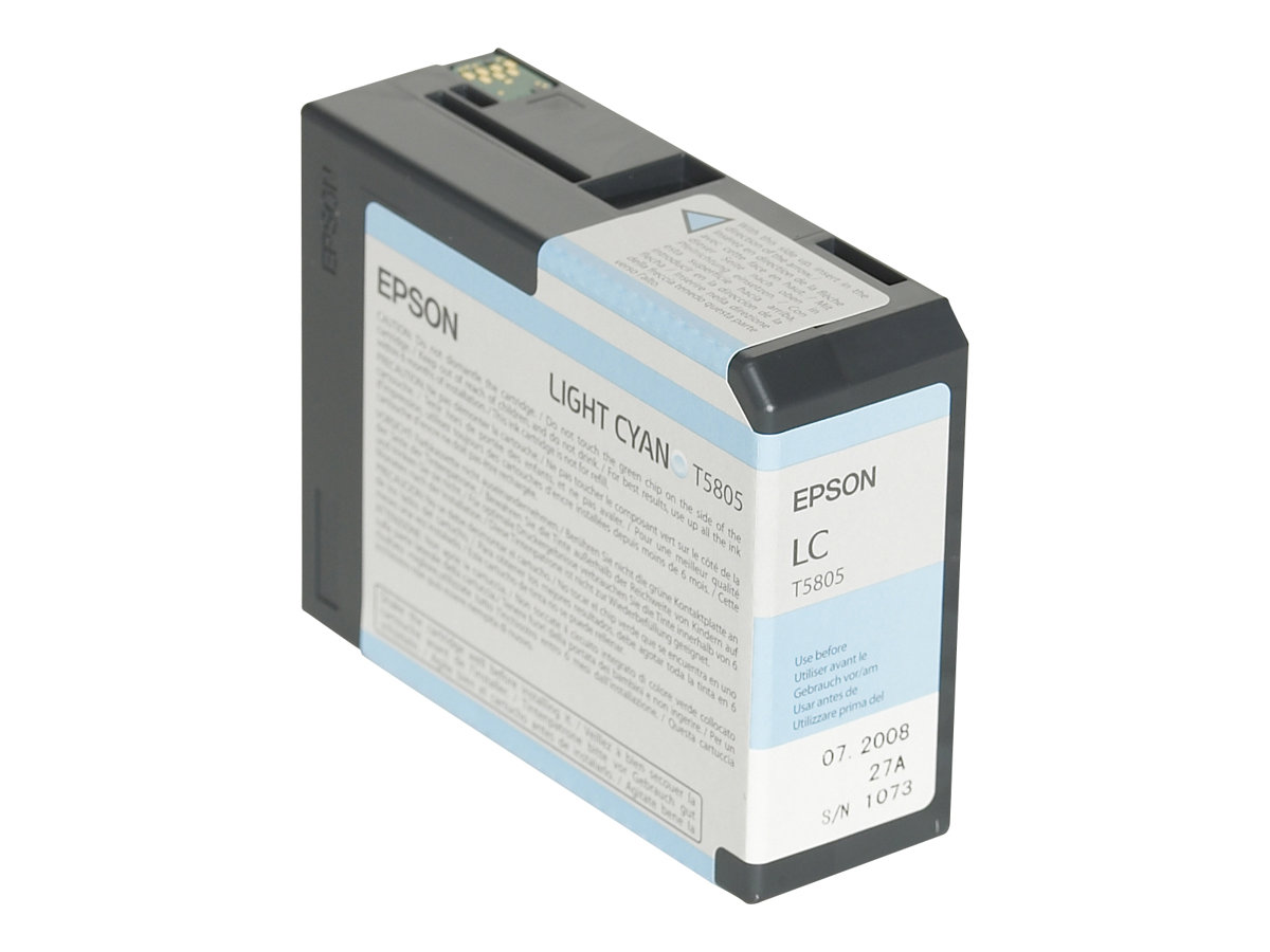 Epson T5805 - 80 ml - hell Cyan - Original - Tintenpatrone