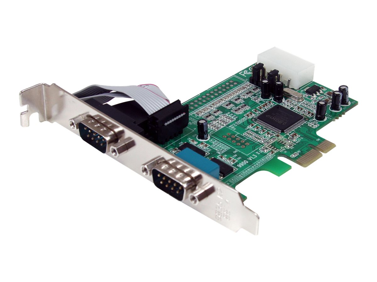 StarTech.com 2 Port Serielle PCI Express RS232 Adapter Karte - Serielle PCIe RS232 Kontroller Karte - PCIe zu Dual Serielle DB9 - 16550 UART - Erweiterungskarte - Windows & Linux (PEX2S553)