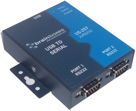 Brainboxes US-257 - Serieller Adapter - USB - RS-232 x 2