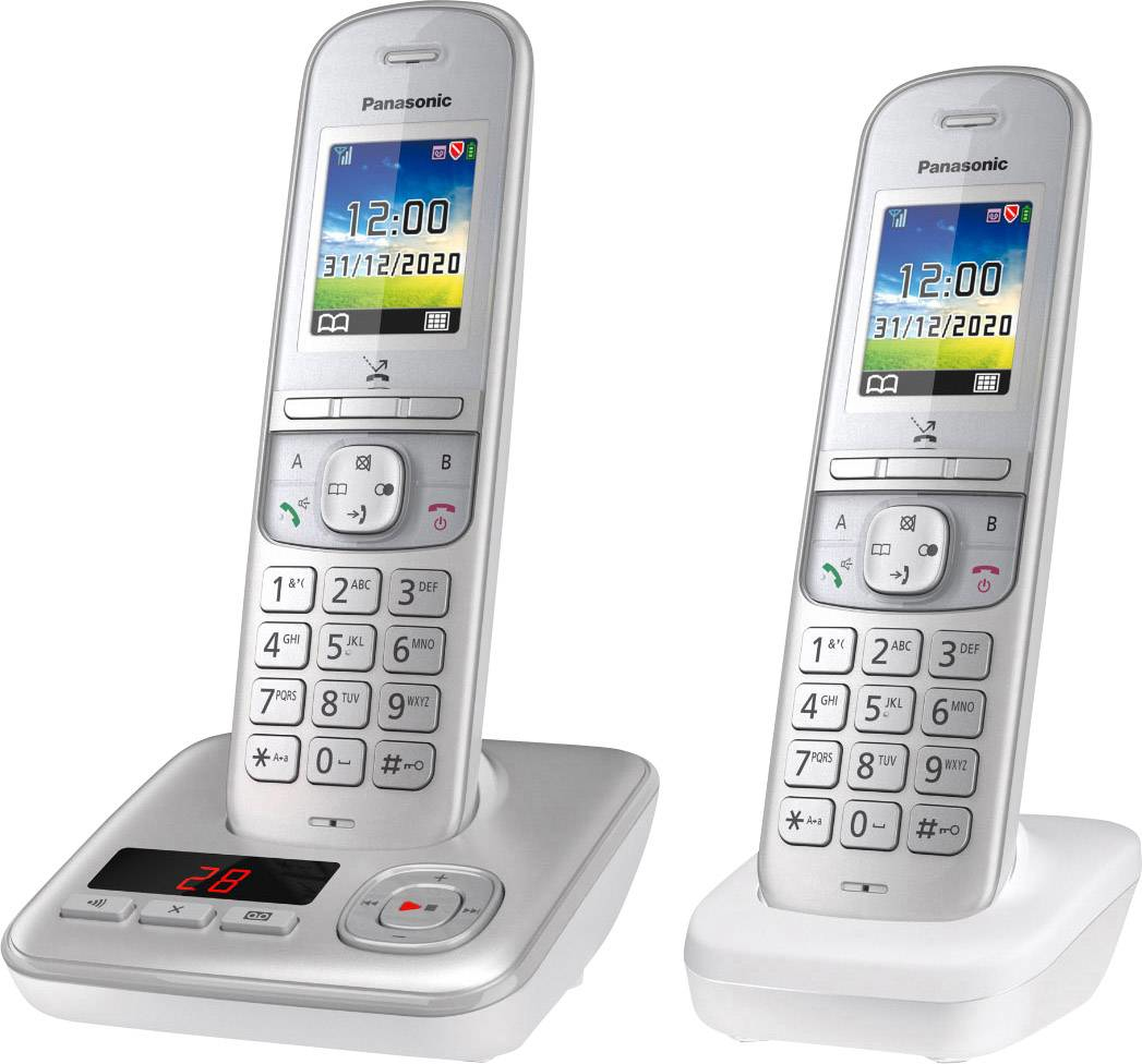 Panasonic KX-TGH722G - Schnurlostelefon - Anrufbeantworter mit Rufnummernanzeige/Anklopffunktion