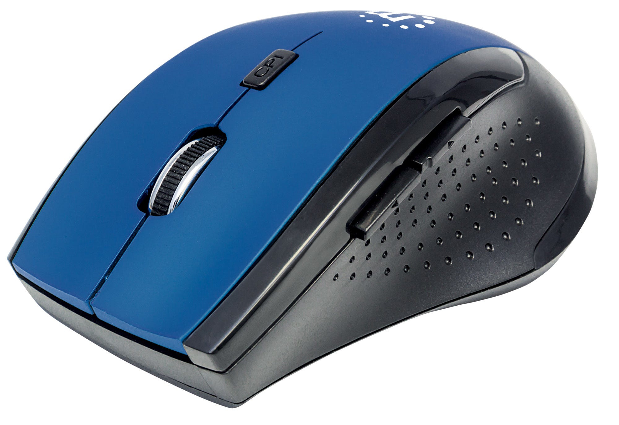 Manhattan Curve Wireless Mouse, Blue/Black, Adjustable DPI (800, 1200 or 1600dpi)
