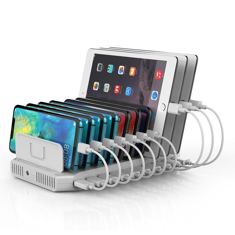 Unitek International Unitek Smart Charging Station - Ladeständer + AC-Netzteil - 2.4 A - 10 Ausgabeanschlussstellen (USB)
